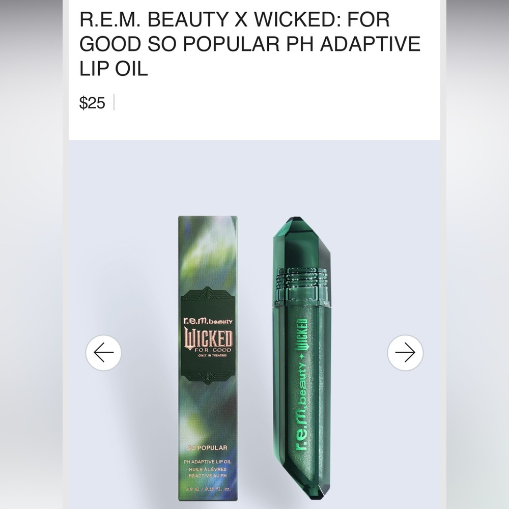 R.E.M. BEAUTY x WICKED: FOR GOOD SO POPULAR PH ADAPTIVE LIP OIL (no box)